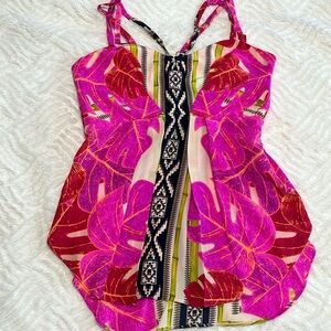 Yoana Baraschi Silk Tropical Print Tank Top Medium